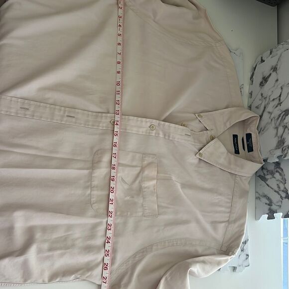 Nautica Short Sleeve Button Down Khaki Men's Shirt Size Extra Large - Picture 10 of 10